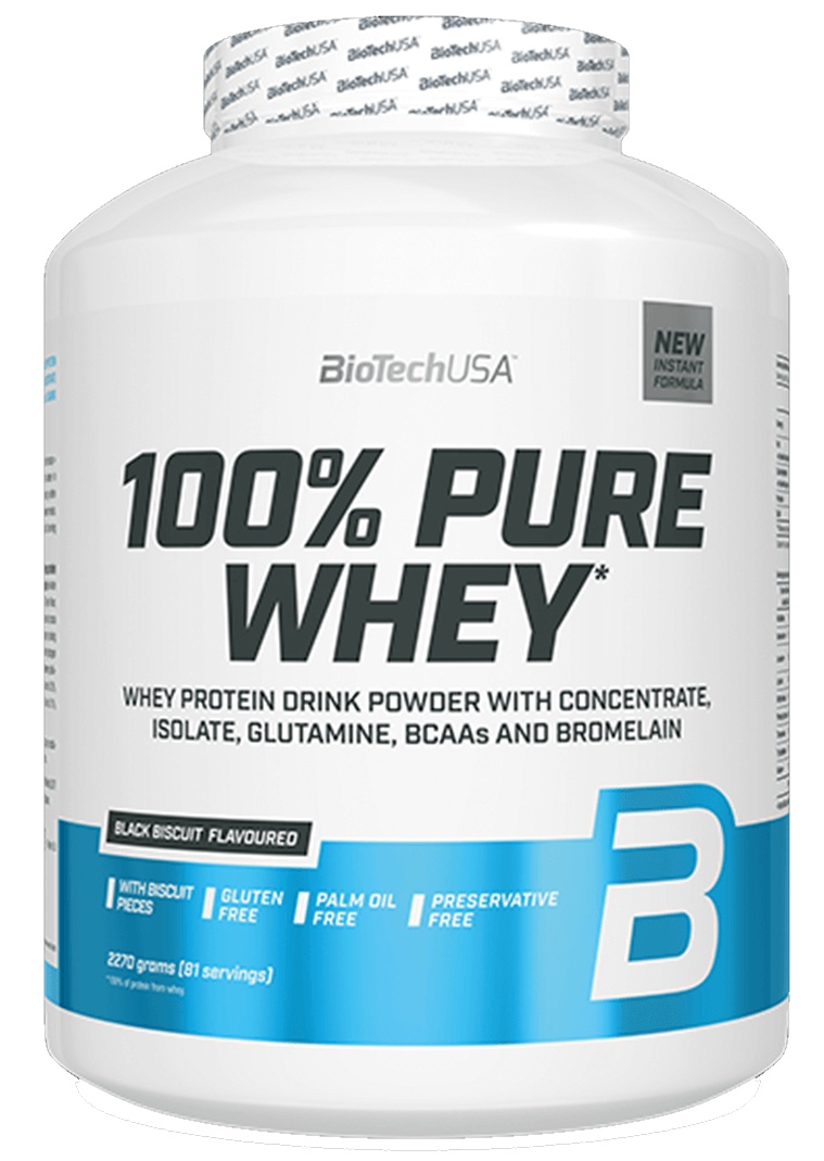 Proteină Biotech 100% Pure Whey Black Biscuit 2270g