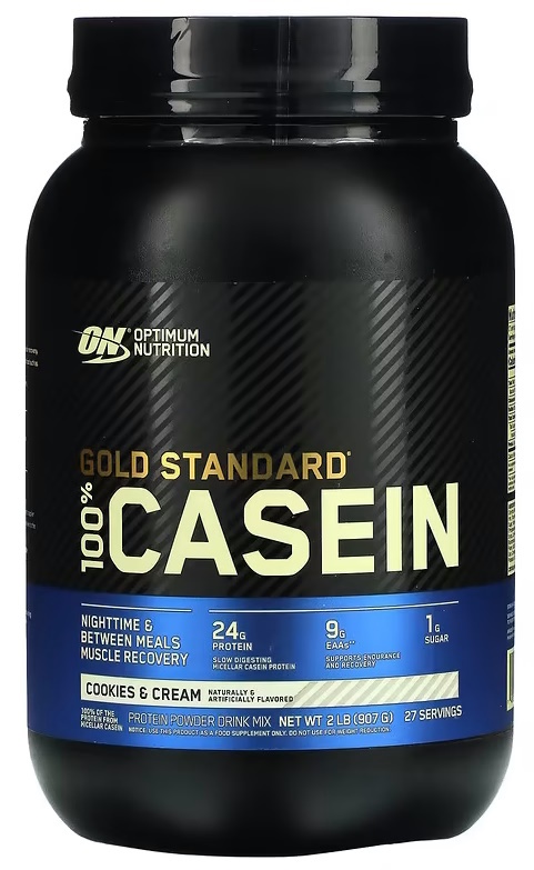 Proteină Optimum Nutrition Gold Standard 100% Casein Cookies & Cream 908g