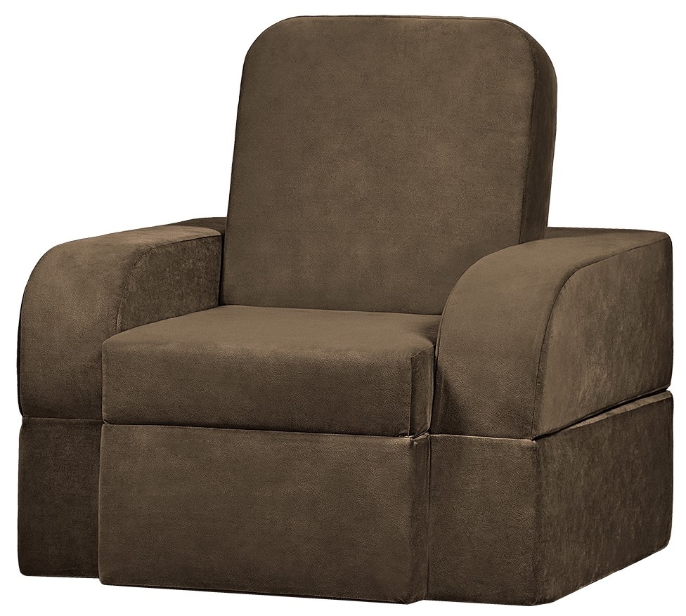Бескаркасное раскладное кресло Edka Terra 100x200x45 M20 Cafeniu