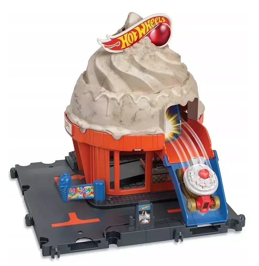 Детский набор дорога Hot Wheels  City Downtown Ice Cream Swirl (HKX38)