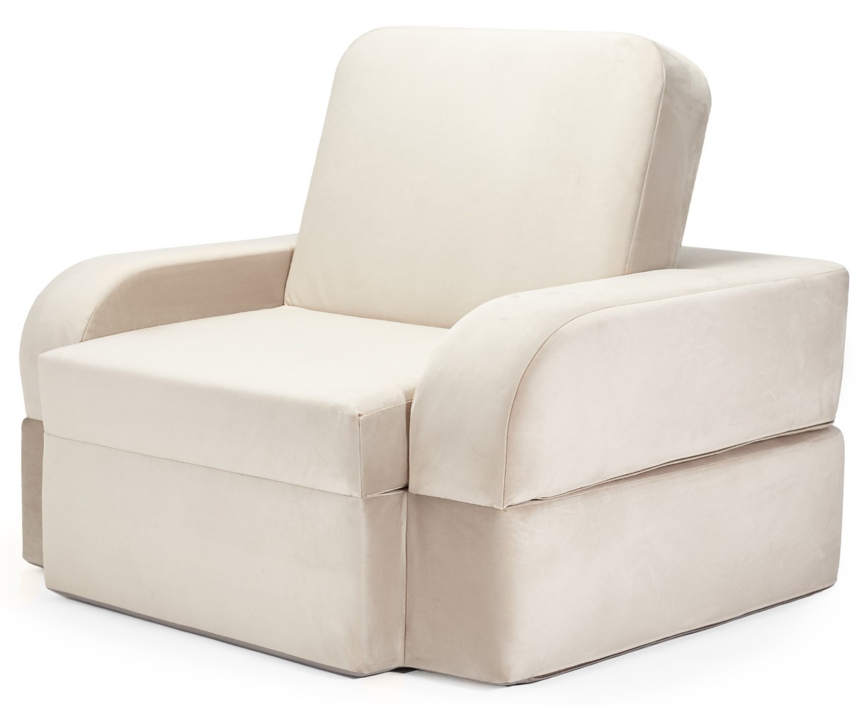 Бескаркасное раскладное кресло Edka Terra 120x200x45 M1 Alb