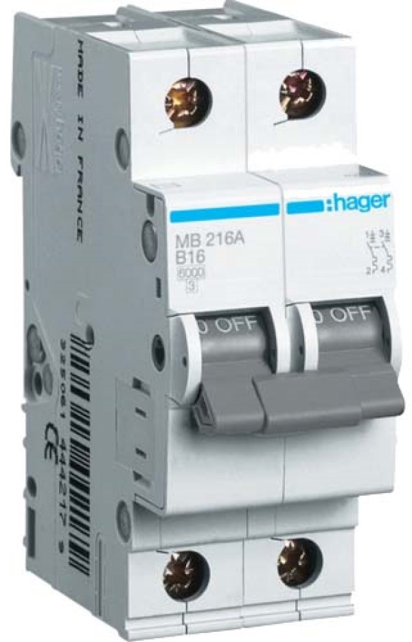 Автоматический выключатель Hager MB216A