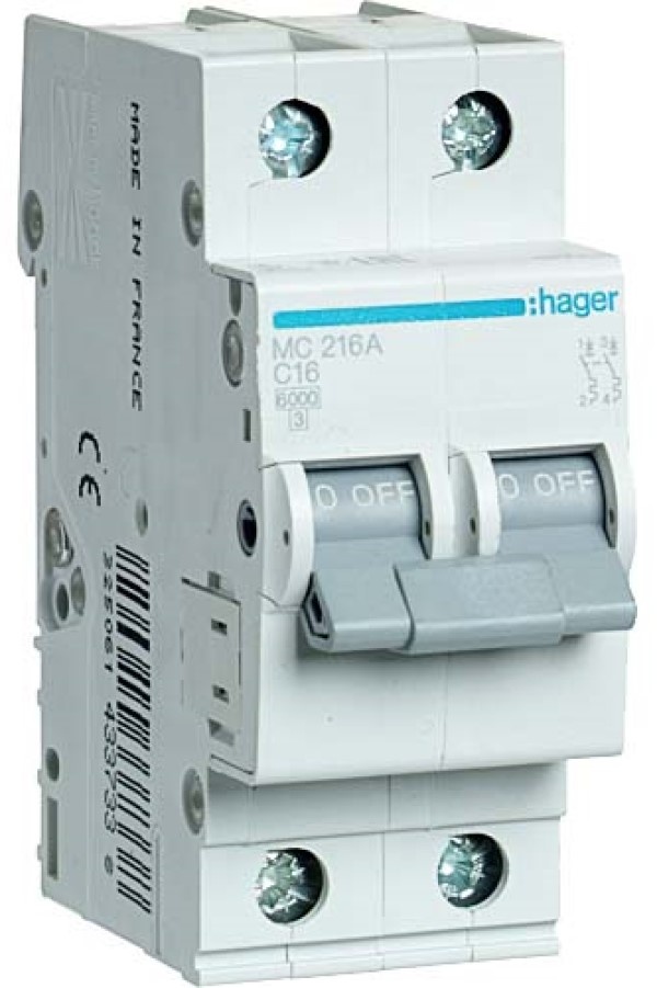 Автоматический выключатель Hager MC216A