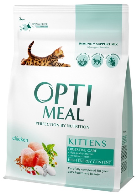 Сухой корм для кошек Optimeal Kitten Chicken 700g