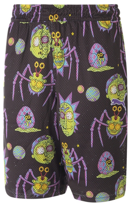 Pantaloni scurți pentru bărbați Puma Rick And Morty Aop Short Puma Black XXL