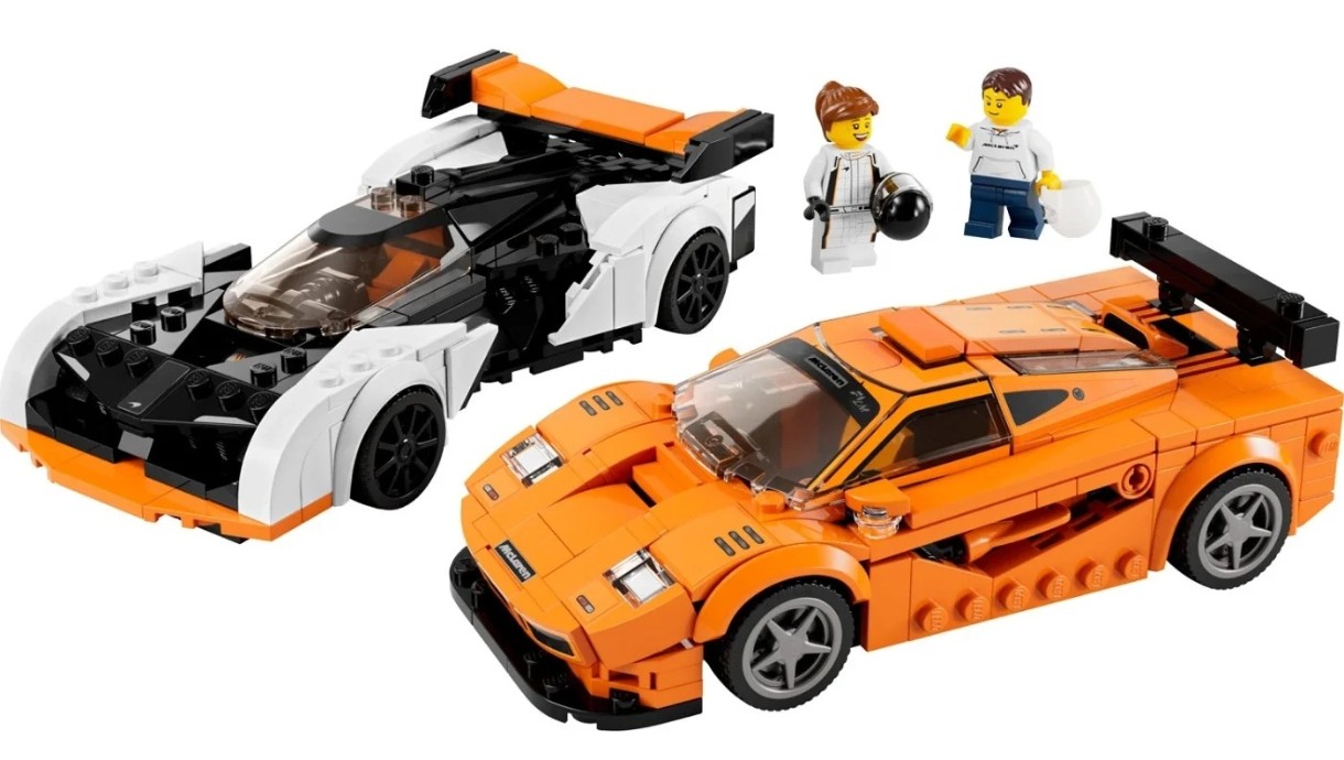 Set de construcție Lego Speed Champions: McLaren Solus GT & McLaren F1 LM (76918)