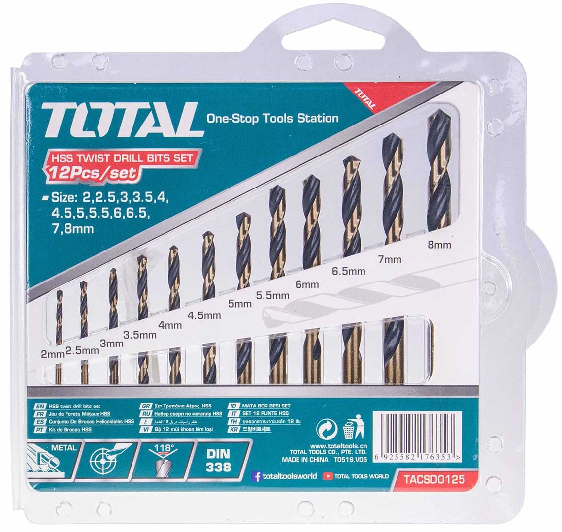 Набор свёрл Total Tools TACSD0125