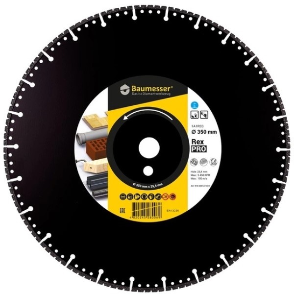 Диск для резки Baumesser 1A1RSS V d350x25,4 Pro Rex