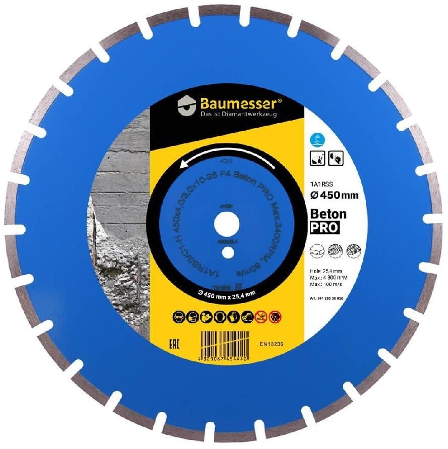 Disc de tăiere Baumesser 1A1RSS/C1 Beton Pro d450
