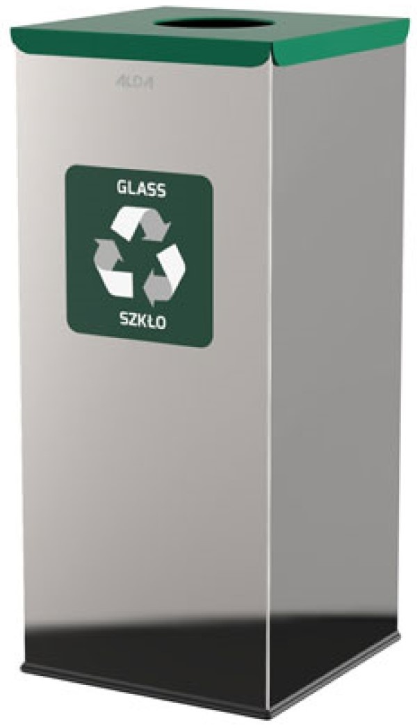 Урна Alda Eko Square Inox Green 60L (127)