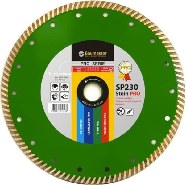 Disc de tăiere Baumesser Turbo Stein Pro d230