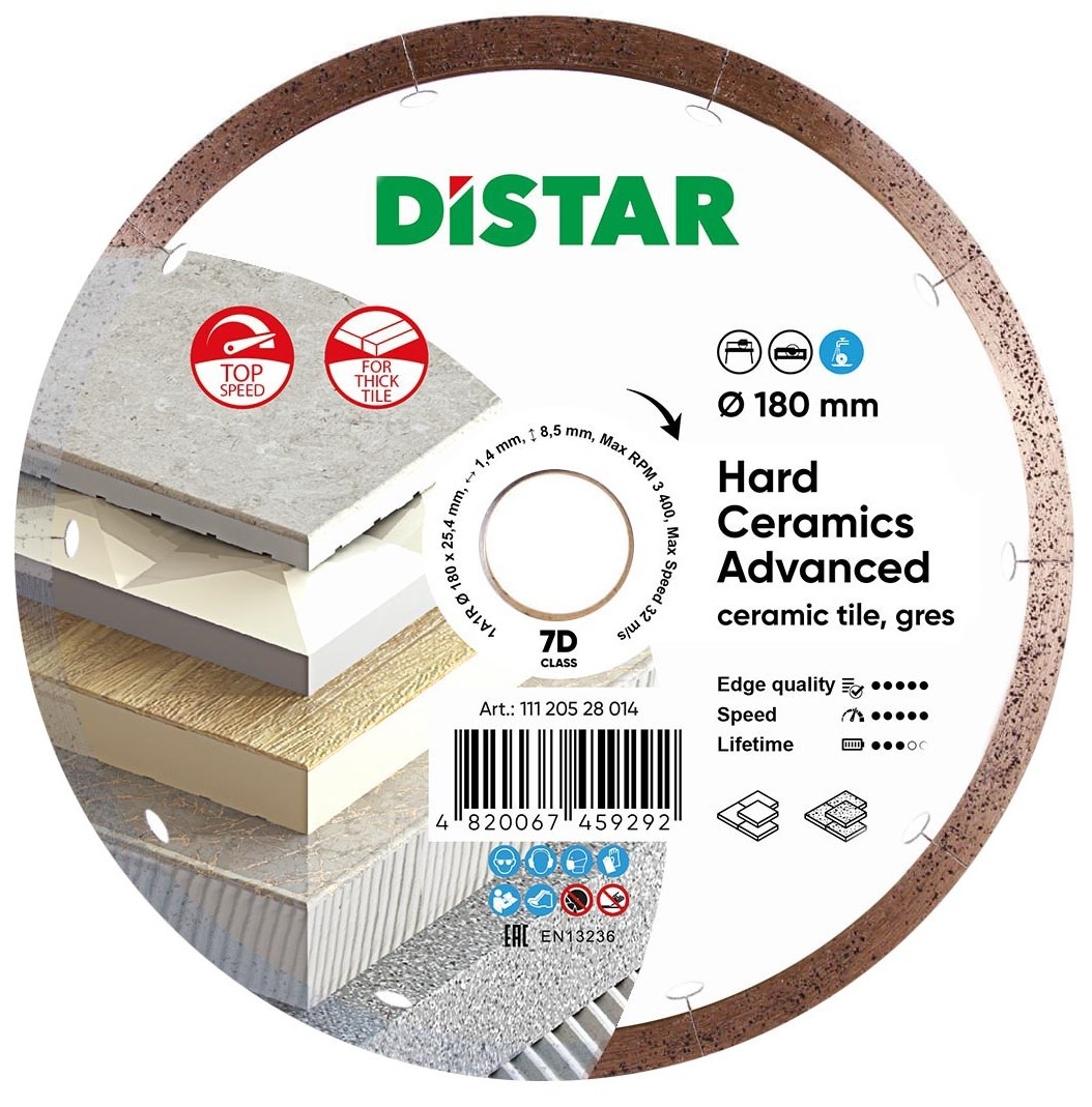 Disc de tăiere Distar 1A1R Hard Ceramics Advanced d180