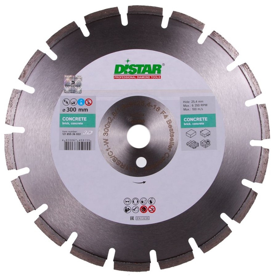 Диск для резки Distar 1A1RSS/C1-W Bestseller Concrete Plus d300