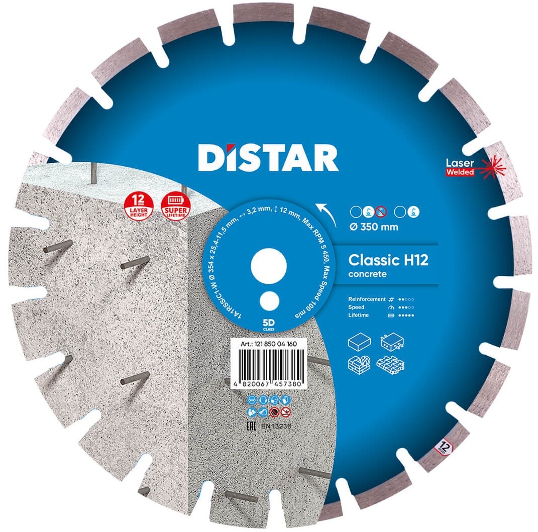 Disc de tăiere Distar 1A1RSS/C1-W Classic H12 d354