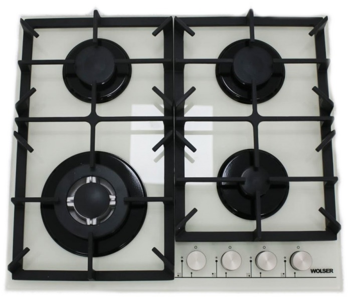 Plită incorporabilă cu gaz Wolser WL-KF 6400 Ivory Glass FFD
