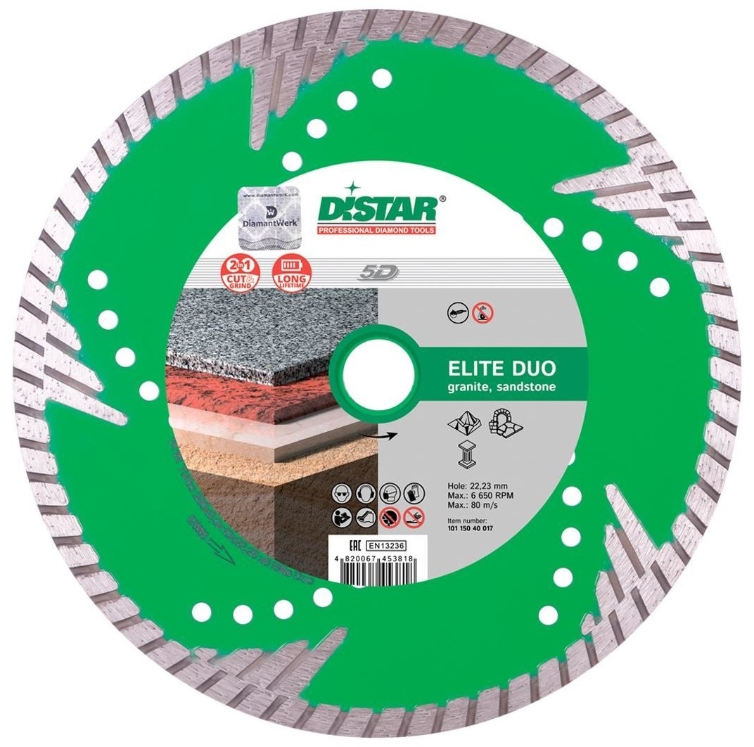 Диск для резки Distar Turbo Elite Duo d125