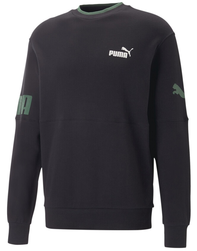 Hanorac pentru bărbați Puma Power Colorblock Crew Tr Puma Black/Vine S