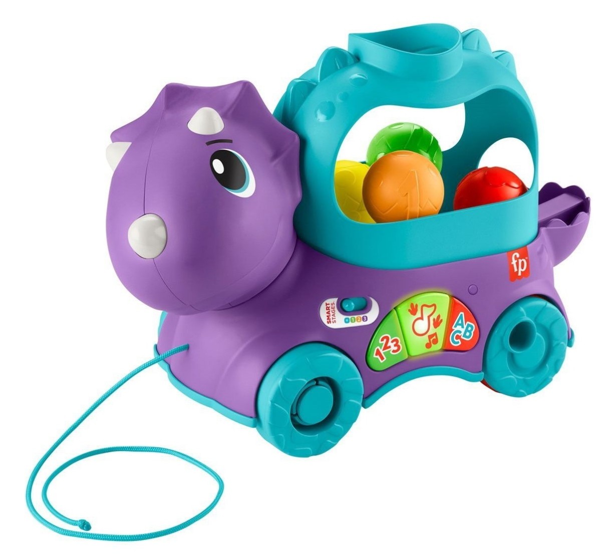 Игрушка каталка Fisher Price Poppin Triceratops (HNR53)