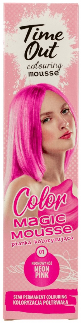 Мусс-краска для волос Time Out Color Mousse N01 75ml Neon Pink