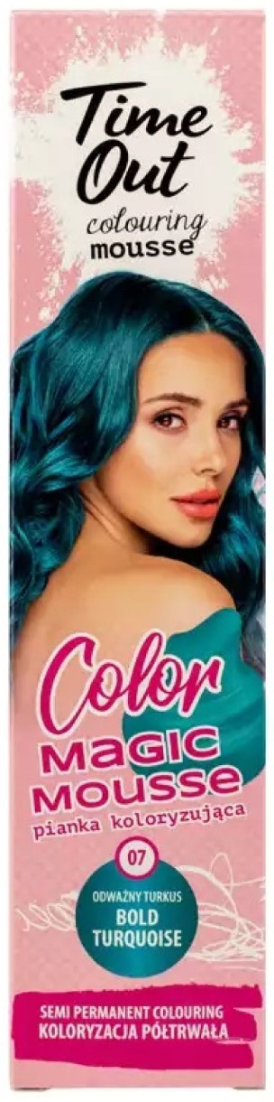 Мусс-краска для волос Time Out Color Mousse N07 75ml Bolt Turquoise