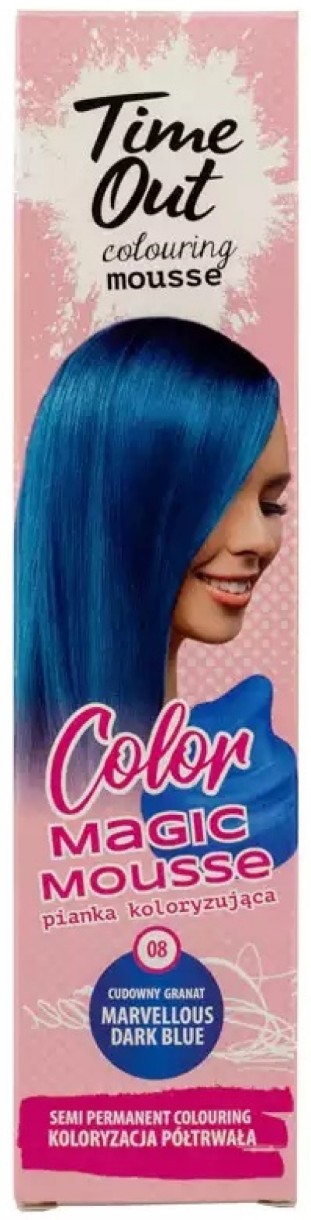 Мусс-краска для волос Time Out Color Mousse N08 75ml Marvellous Dark Blue