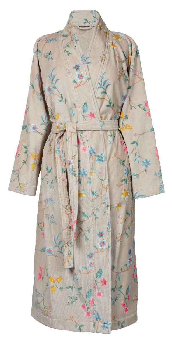 Halat de baie Pip Studio Les Fleurs Khaki L