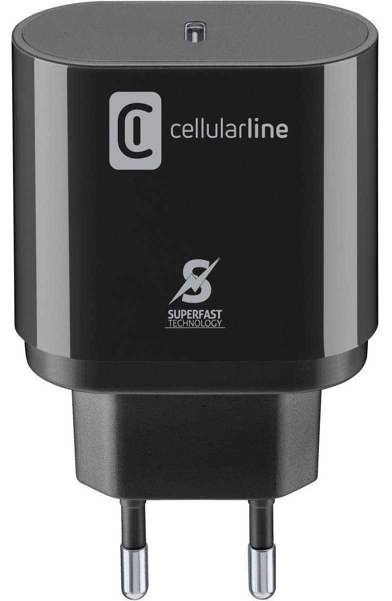 Зарядное устройство CellularLine Type-C 25W Black