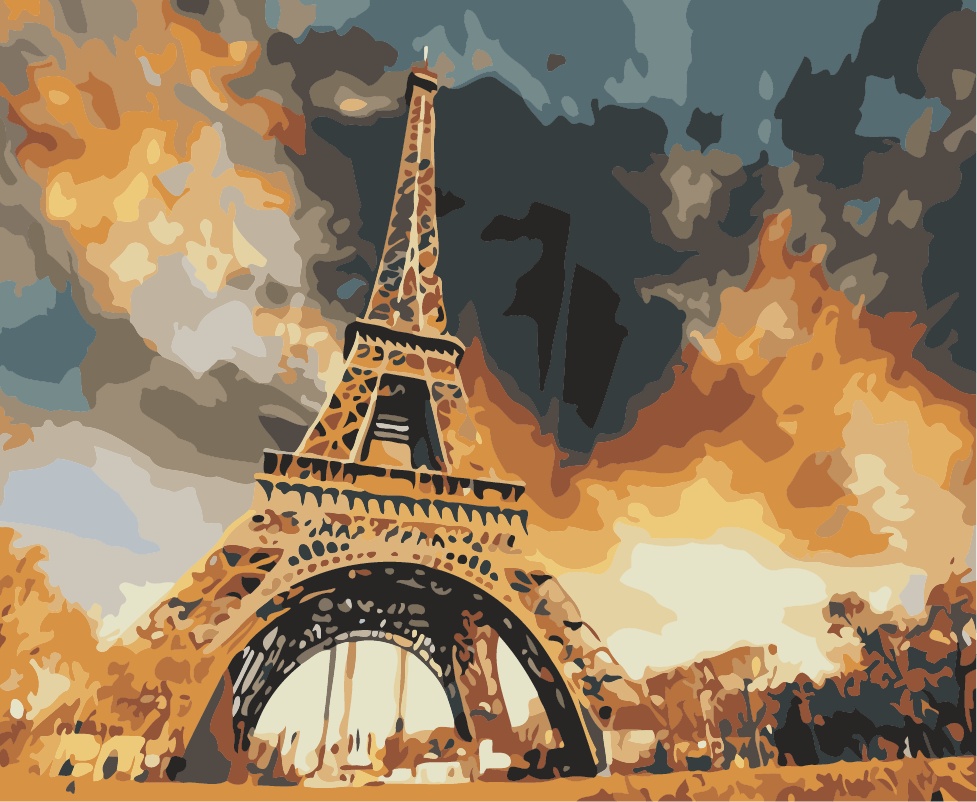 Алмазная картина по номерам PRC Turnul Eiffel 40x50 (07619)