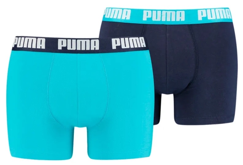 Мужские трусы Puma Basic Boxer 2P Aqua/Blue XXL