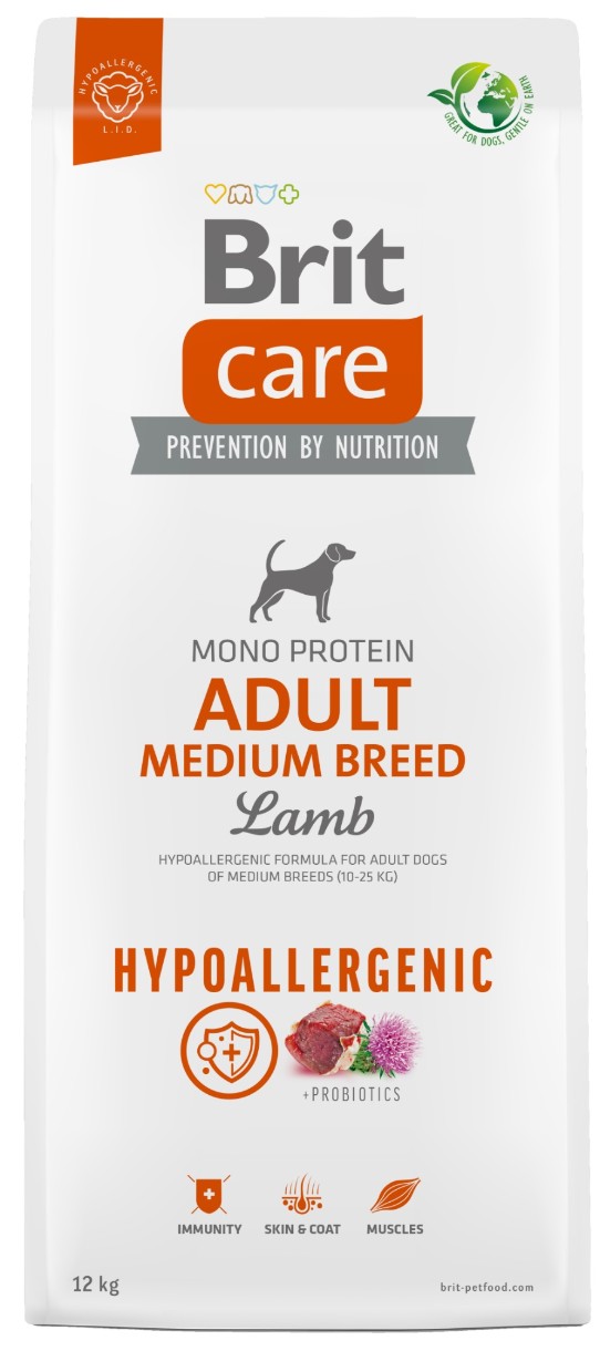 Hrană uscată pentru câini Brit Care Adult Medium Breed Lamb 12kg