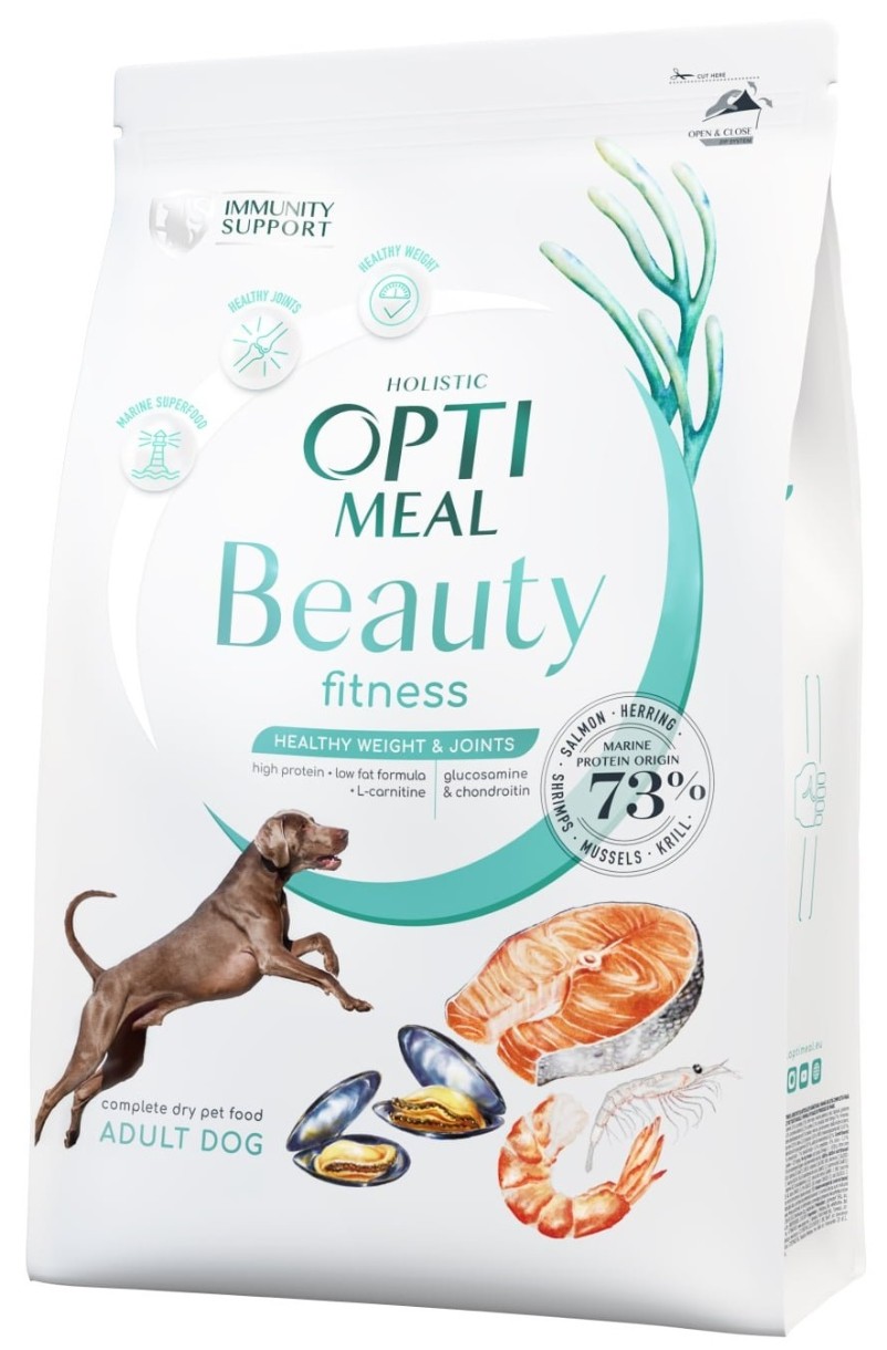 Сухой корм для собак Optimeal Adult Dog Beauty Fitness Seafood 4kg