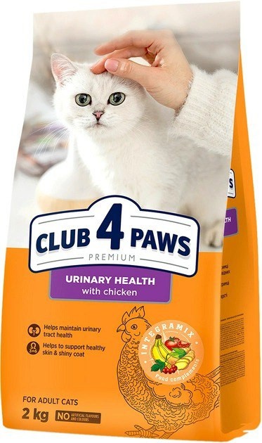 Сухой корм для кошек Клуб 4 лапы Adult Cats Urinary Health 2kg