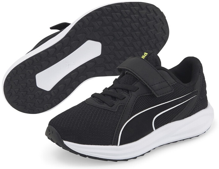 Adidași pentru copii Puma Twitch Runner Ac Ps Puma Black/White 31.5