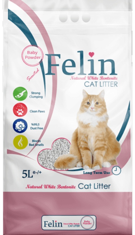 Asternut igienic pentru pisici Felin Baby Powder 5L.