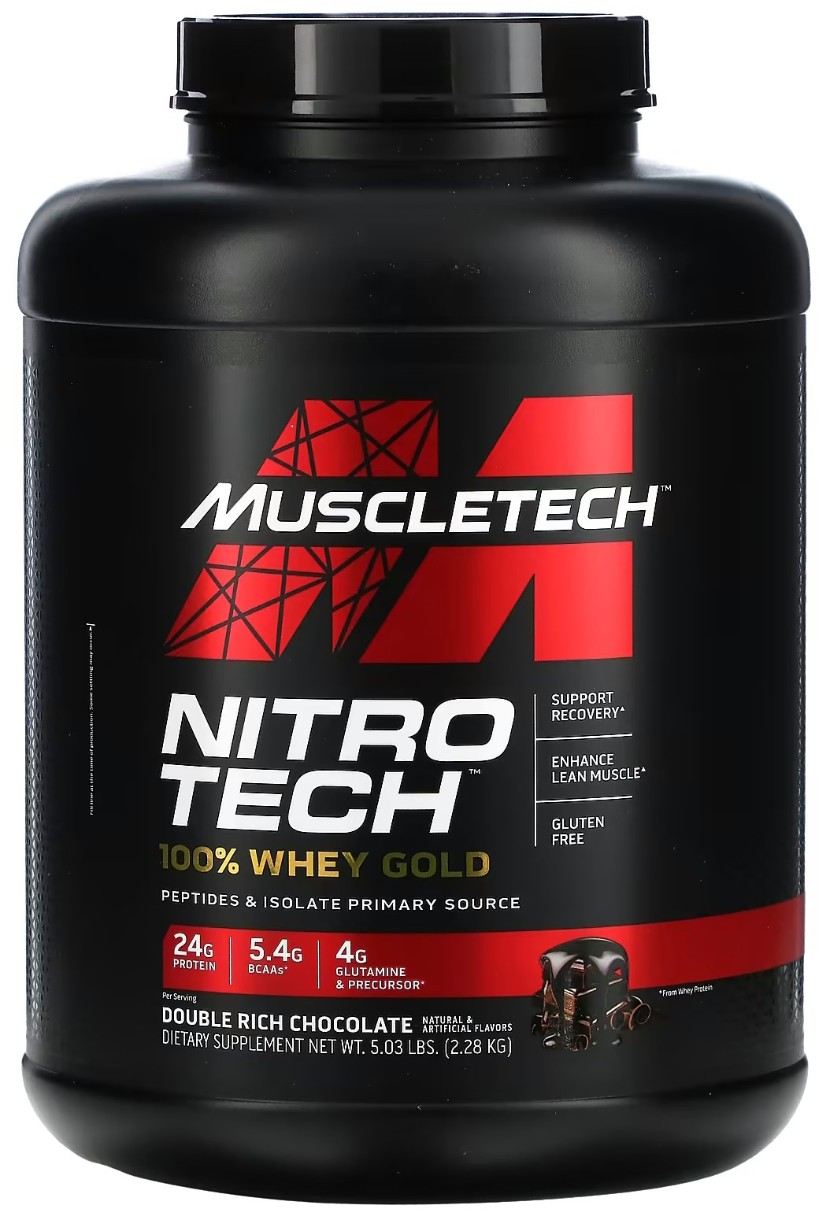 Proteină Muscletech Nitrotech 100% Whey Gold Double Rich Chocolate 2.27kg