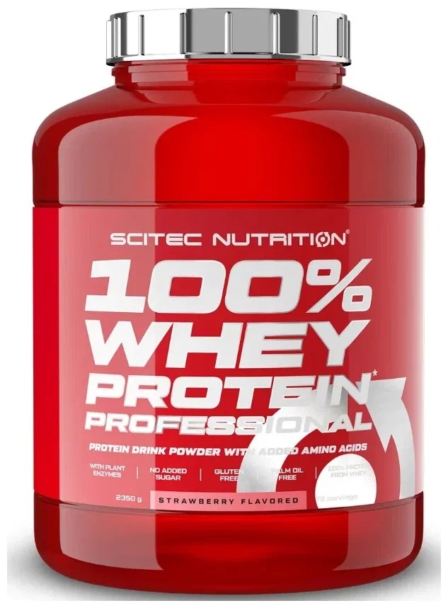 Proteină Scitec-nutrition 100% Whey Protein Professional 2350g Strawberry