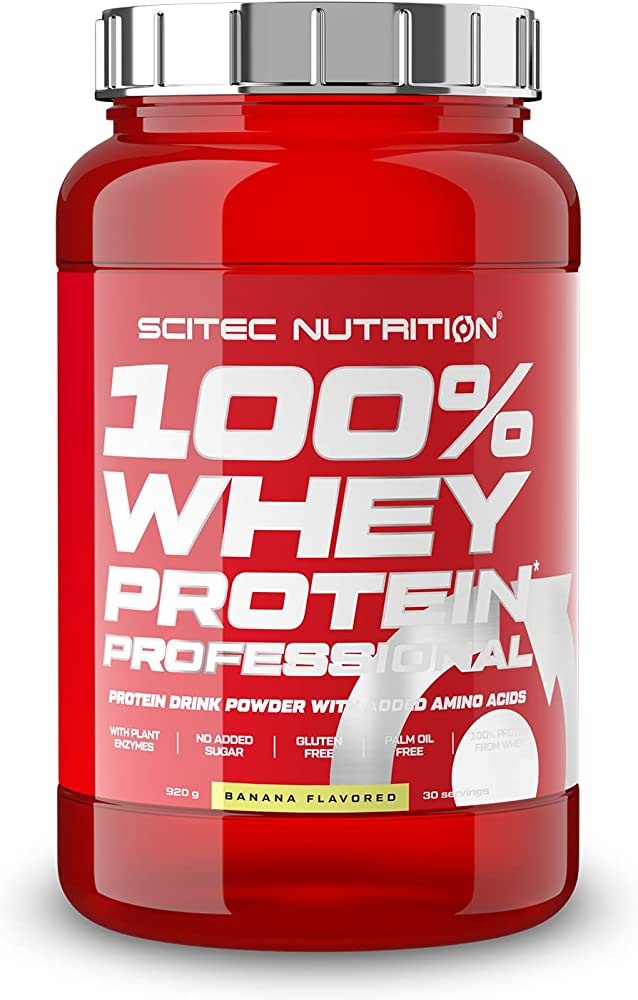 Proteină Scitec-nutrition 100% Whey Protein Professional 920g Banana