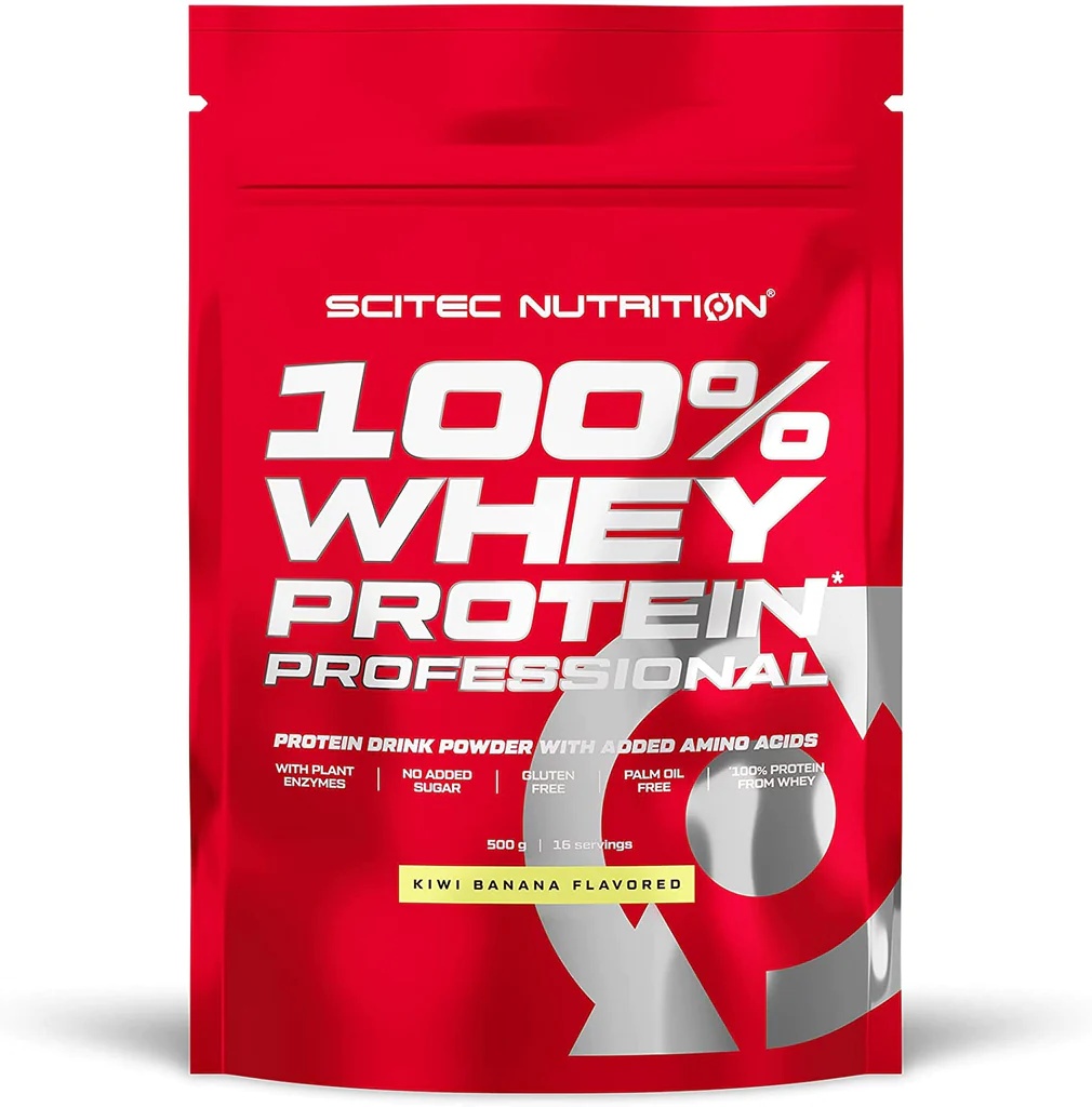 Proteină Scitec-nutrition 100% Whey Protein Professional 500g Kiwi & Banana