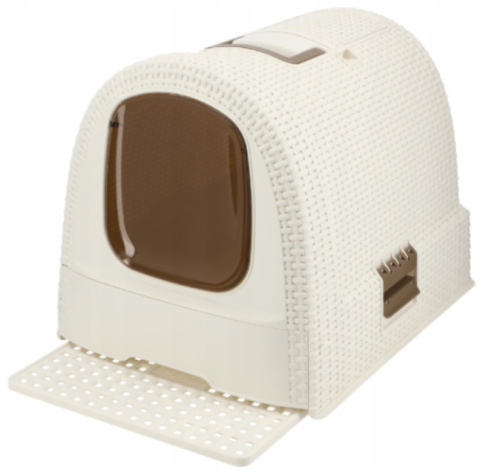 Litieră acoperită pentru pisici Curver Pet Life Cat Off White (198849)
