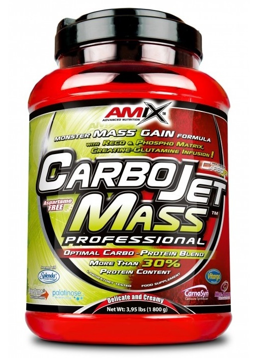 Гейнер Amix CarboJET Mass Professional 1800g Strawberry & Banana