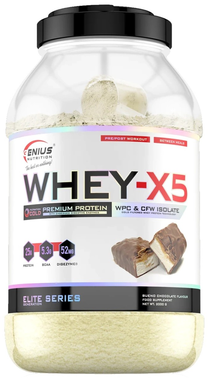 Proteină Genius Nutrition Whey-X5 2000g Bueno Chocolate
