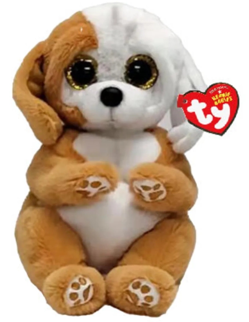 Jucărie de pluș Ty Ruggles Brown White Dog (TY40699)