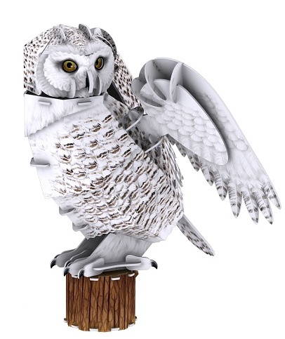 3D пазл-конструктор CubicFun Snowy Owl (DS1079h)