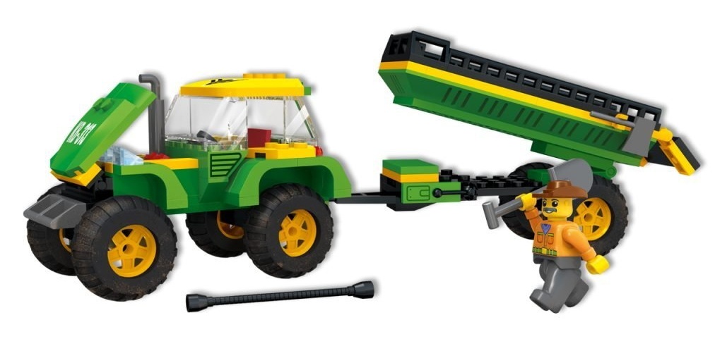Конструктор Blocki MyFarm: Tractor With a Trailer (KB0313)