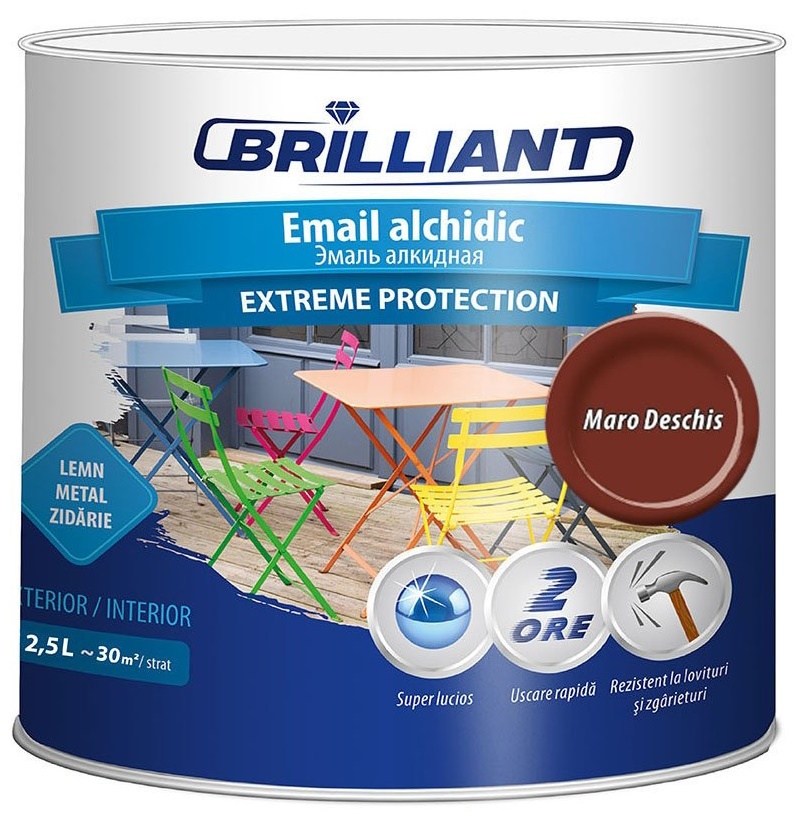 Smalț Brillant Extreme Protection 2.5L light brown