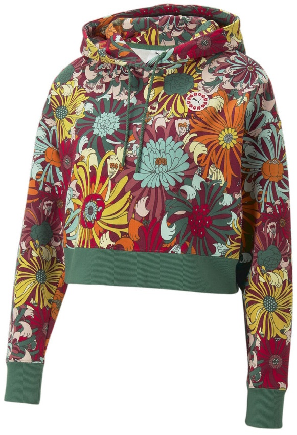 Hanorac de dama Puma X Liberty Aop Cropped Hoodie Tr Vine/Aop L