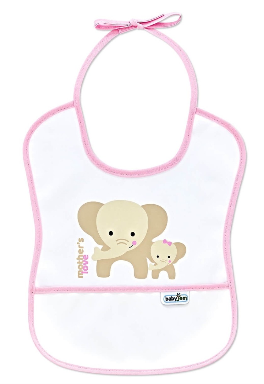 Слюнявчик BabyJem Poly Small Bib Pink (030)