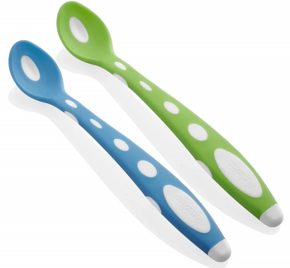 Набор силиконовых ложек BabyJem Blue/Green 2pcs (563)