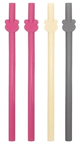 Набор многоразовых силиконовых соломинок BabyJem Pink (764)