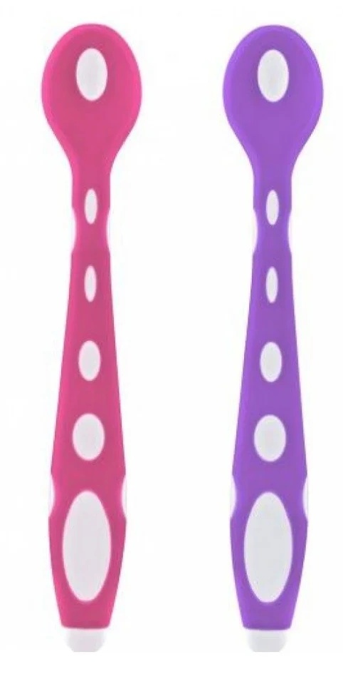 Набор силиконовых ложек BabyJem Pink/Violet (563)